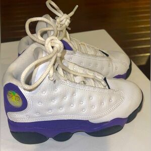 Nike Air Jordan 13  kids 11C Retro Lakers white purple Michael Jordan